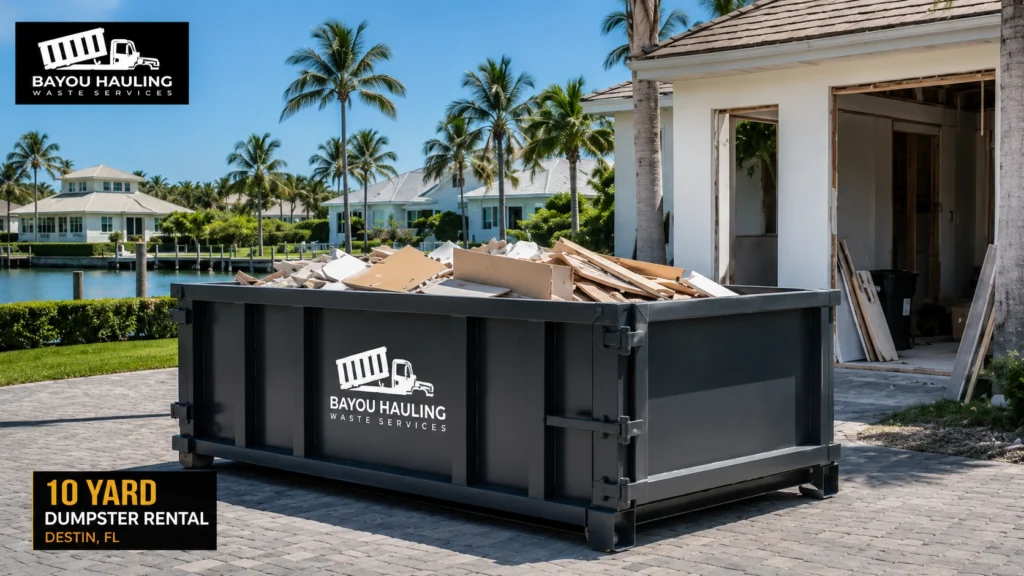 10 yard dumpster rental in Destin, FL"